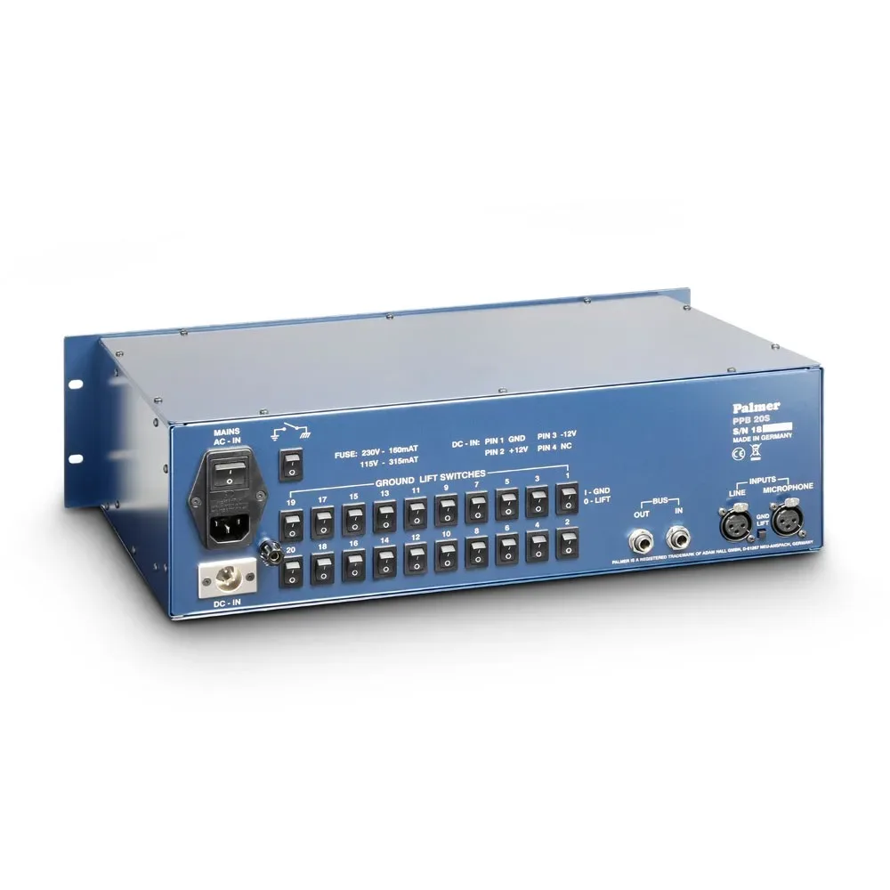 Palmer PB 20 S Press Patch Box 10-Channel Stereo / 20-Channel Mono - Pilt 3