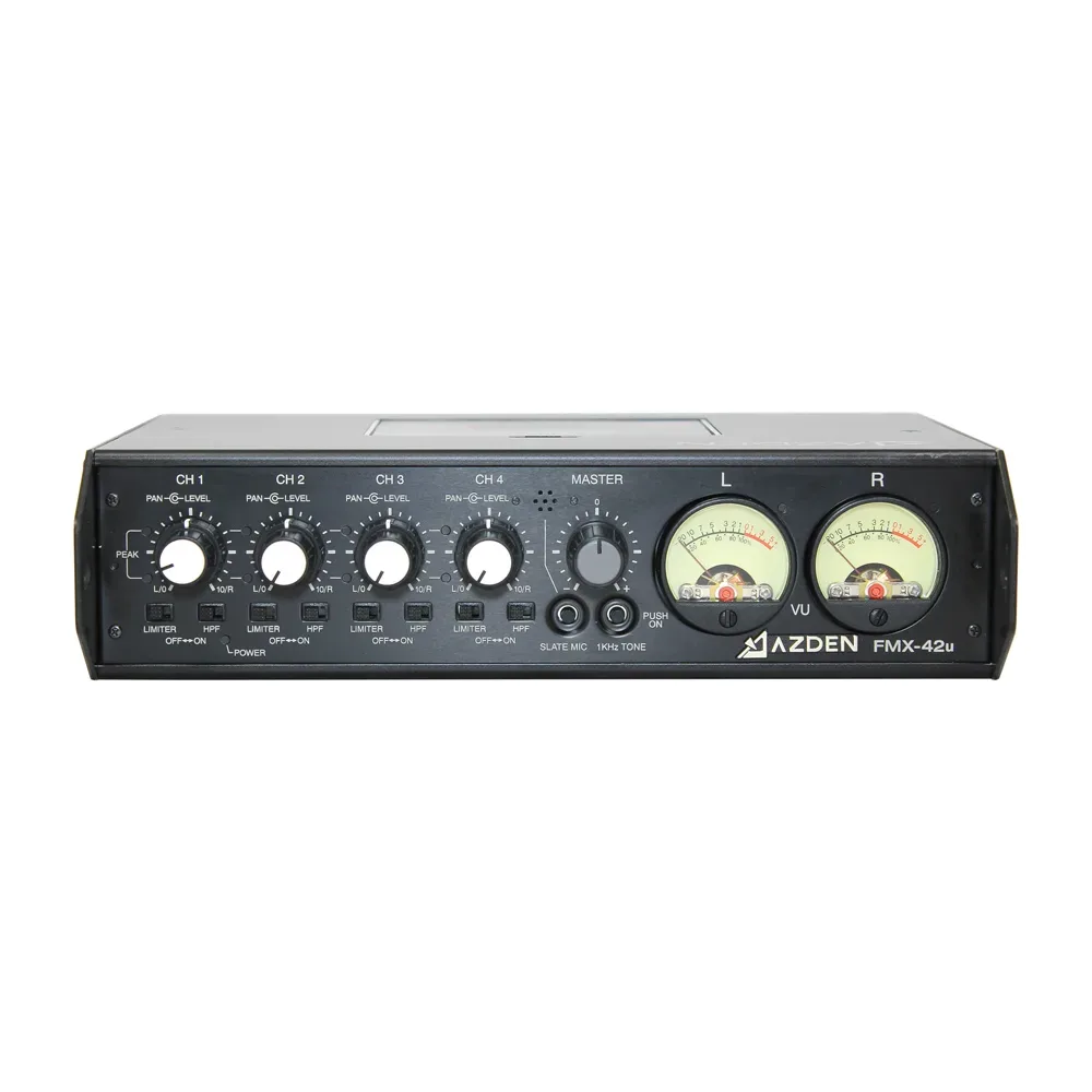 Azaden FMX-42u – 4 Channel Portable Mixer w/ USB Digital Audio Output - Image 2