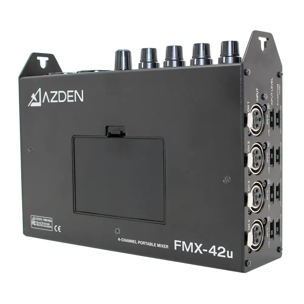 Azaden FMX-42u – 4 Channel Portable Mixer w/ USB Digital Audio Output - Image 5