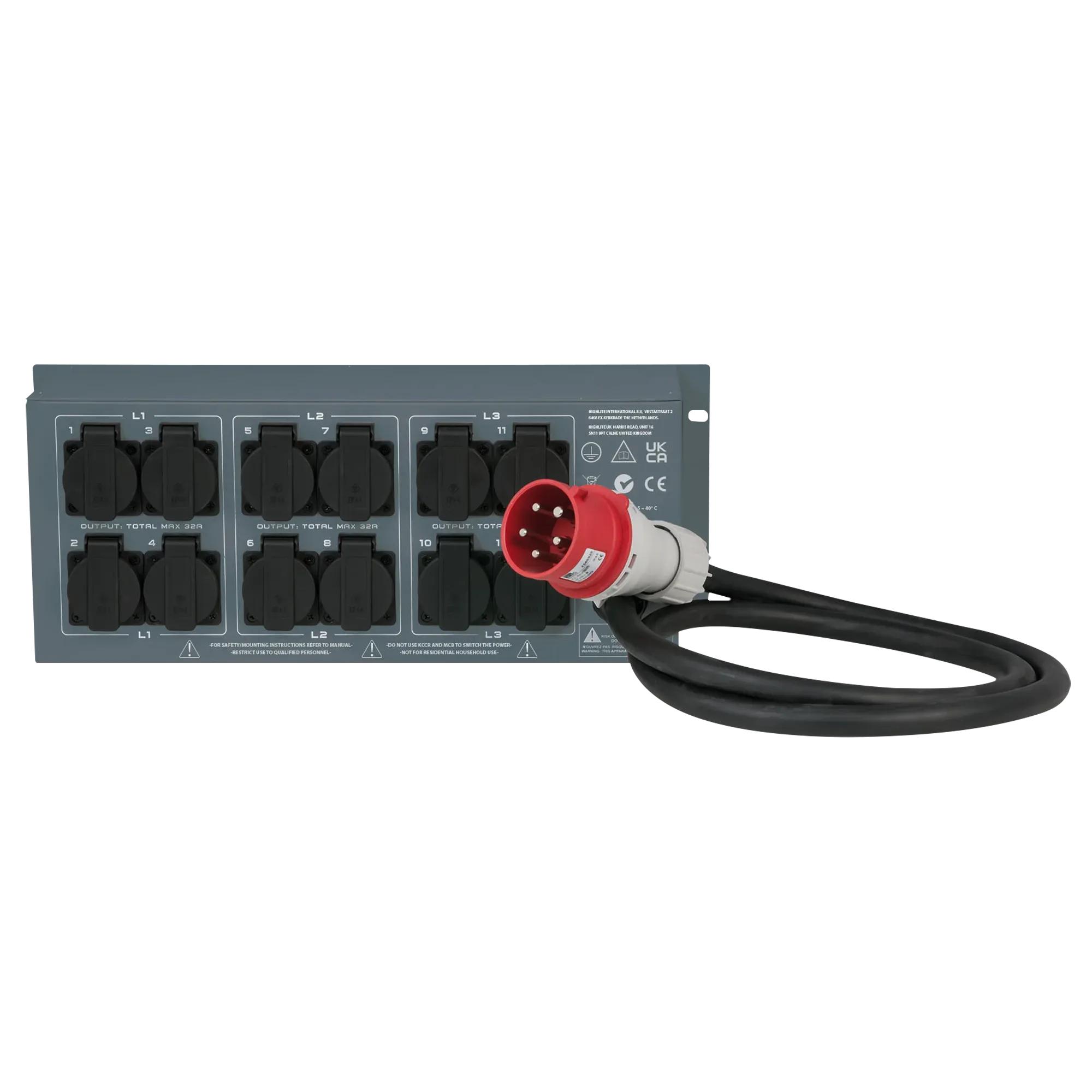 32A elektrikilp kaitsmeplokiga - PSA-32A12S - Image 2