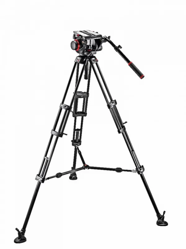 Manfrotto 509 Fluid Video Head & 545B Aluminium Twin Leg Tripod (509HD,545BK)